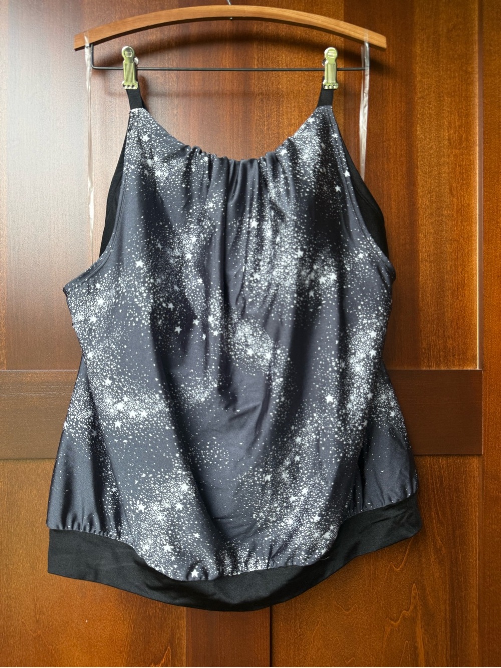 Cacique Swim Starry Sky Blousen Tankini Top Size 18